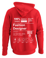Φούτερ με κουκούλα - Fashion Designer - Color Thumbnail Κόκκινο