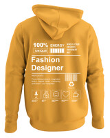 Φούτερ με κουκούλα - Fashion Designer - Color Thumbnail Κίτρινο Χρυσό