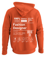 Φούτερ με κουκούλα - Fashion Designer - Color Thumbnail Πορτοκαλί