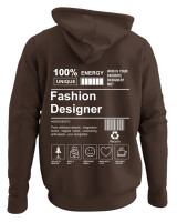 Φούτερ με κουκούλα - Fashion Designer - Color Thumbnail Καφέ