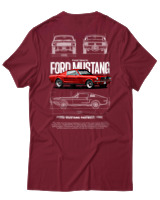 T-Shirt Αντρικό - Fast Back 1985 - Color Thumbnail Σκούρο Κόκκινο