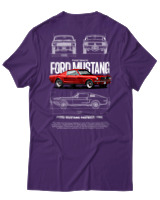 T-Shirt Αντρικό - Fast Back 1985 - Color Thumbnail Σκούρο Μωβ