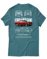 T-Shirt Αντρικό - Fast Back 1985 - Color Thumbnail Μπλε Πράσινο