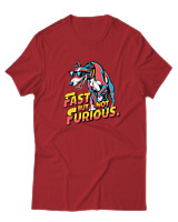 T-Shirt  Γυναικείο - Fast But Not Furious - Color Thumbnail Κόκκινο
