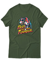 T-Shirt  Γυναικείο - Fast But Not Furious - Color Thumbnail Κυπαρισσί