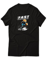 T-Shirt Unisex - Fast Like My Best Friend - Color Thumbnail Μαύρο