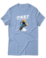 T-Shirt Unisex - Fast Like My Best Friend - Color Thumbnail Γαλάζιο