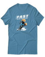T-Shirt Unisex - Fast Like My Best Friend - Color Thumbnail Τιρκουάζ
