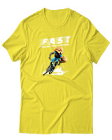 T-Shirt Unisex - Fast Like My Best Friend - Color Thumbnail Κίτρινο