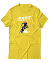 T-Shirt Unisex - Fast Like My Best Friend - Color Thumbnail Χρυσό Κίτρινο