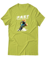 T-Shirt Unisex - Fast Like My Best Friend - Color Thumbnail Λαχανί