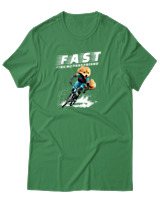 T-Shirt Unisex - Fast Like My Best Friend - Color Thumbnail Πράσινο