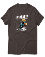 T-Shirt Unisex - Fast Like My Best Friend - Color Thumbnail Καφέ