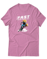 T-Shirt Unisex - Fast Like My Best Friend - Color Thumbnail Ροζ