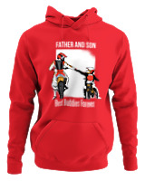 Φούτερ με κουκούλα Αντρικό - Father And Son - Color Thumbnail Κόκκινο