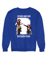 Φούτερ χωρίς κουκούλα Γυναικείο - Father And Son - Color Thumbnail Μπλε Ρουά
