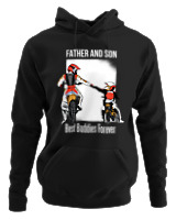 Φούτερ με κουκούλα Γυναικείο - Father And Son - Color Thumbnail Μαύρο