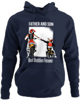 Φούτερ με κουκούλα - Father And Son - Color Thumbnail Navy Blue