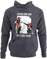 Φούτερ με κουκούλα - Father And Son - Color Thumbnail Ανθρακί