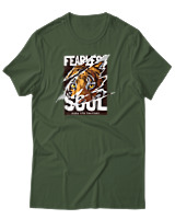 T-Shirt Αντρικό - Fearless Soul - Color Thumbnail Κυπαρισσί