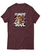 T-Shirt Αντρικό - Fearless Soul - Color Thumbnail Μπορντό