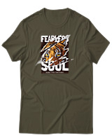 T-Shirt Αντρικό - Fearless Soul - Color Thumbnail Χακί