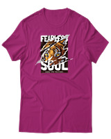 T-Shirt Αντρικό - Fearless Soul - Color Thumbnail Φουξια