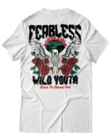 T-Shirt Αντρικό - Fearless Wild Youth - Color Thumbnail Άσπρο