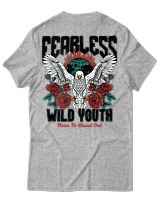 T-Shirt Αντρικό - Fearless Wild Youth - Color Thumbnail Γκρι Μελανζέ