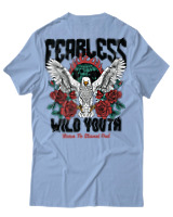 T-Shirt Αντρικό - Fearless Wild Youth - Color Thumbnail Γαλάζιο