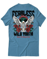 T-Shirt Αντρικό - Fearless Wild Youth - Color Thumbnail Τιρκουάζ