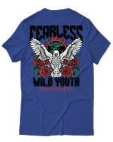 T-Shirt Αντρικό - Fearless Wild Youth - Color Thumbnail Μπλε Ρουά