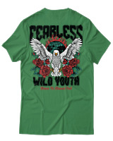 T-Shirt Αντρικό - Fearless Wild Youth - Color Thumbnail Πράσινο