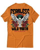 T-Shirt Αντρικό - Fearless Wild Youth - Color Thumbnail Πορτοκαλί