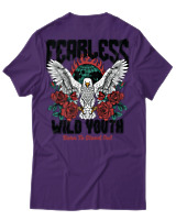 T-Shirt Αντρικό - Fearless Wild Youth - Color Thumbnail Σκούρο Μωβ