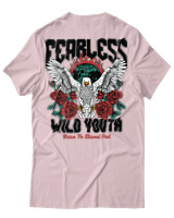 T-Shirt Αντρικό - Fearless Wild Youth - Color Thumbnail Απαλό Ροζ