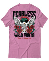 T-Shirt Αντρικό - Fearless Wild Youth - Color Thumbnail Ροζ