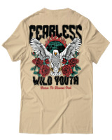 T-Shirt Αντρικό - Fearless Wild Youth - Color Thumbnail Μπεζ