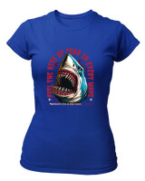 T-Shirt Στενή Γραμμή - Feel The Bite  - Color Thumbnail Μπλε Ρουά