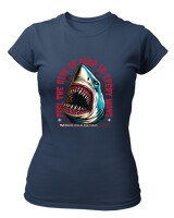 T-Shirt Στενή Γραμμή - Feel The Bite  - Color Thumbnail Σκούρο Μπλε