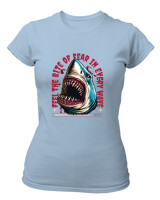 T-Shirt Στενή Γραμμή - Feel The Bite  - Color Thumbnail Γαλάζιο