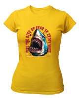 T-Shirt Στενή Γραμμή - Feel The Bite  - Color Thumbnail Χρυσό Κίτρινο