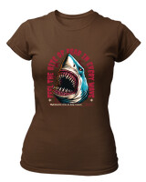 T-Shirt Στενή Γραμμή - Feel The Bite  - Color Thumbnail Καφέ
