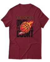T-Shirt Αντρικό - Feel The Heart - Color Thumbnail Σκούρο Κόκκινο