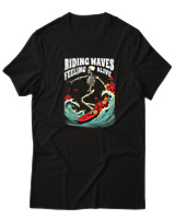 T-Shirt  Γυναικείο - Feeling Alive - Color Thumbnail Μαύρο