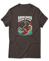 T-Shirt  Γυναικείο - Feeling Alive - Color Thumbnail Καφέ