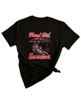 T-Shirt Woman Fashion Γυναικείο - Feral Girl Summer - Color Thumbnail BLACK