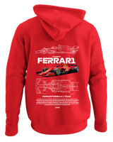 Φούτερ με κουκούλα - Ferrari - Color Thumbnail Κόκκινο