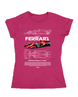 Κοριτσίστικο Κοντομανικο Παιδικό - Ferrari - Color Thumbnail Φουξια