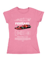 Κοριτσίστικο Κοντομανικο Παιδικό - Ferrari - Color Thumbnail Ροζ